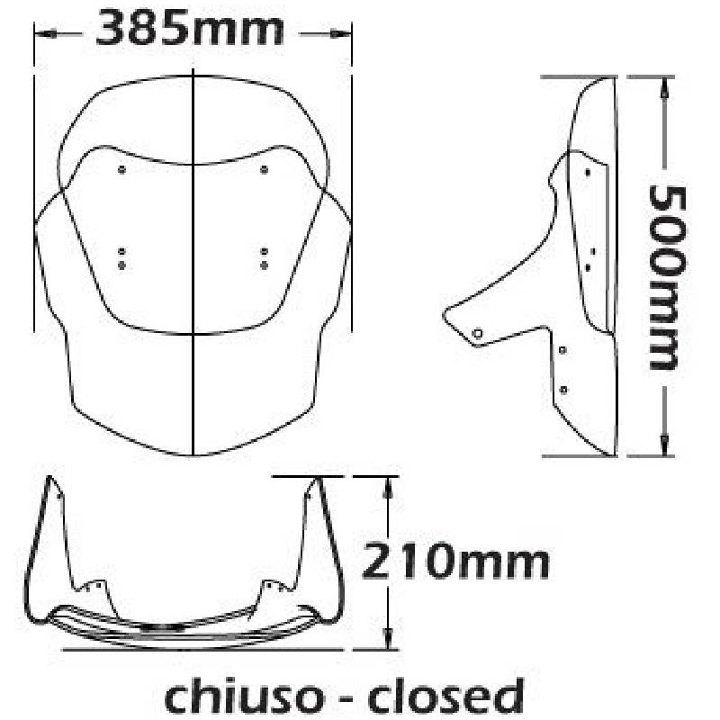 Parabrisas ahumado ajustable y parte superior transparente parabrisas BMW f650cs scarver 02-04